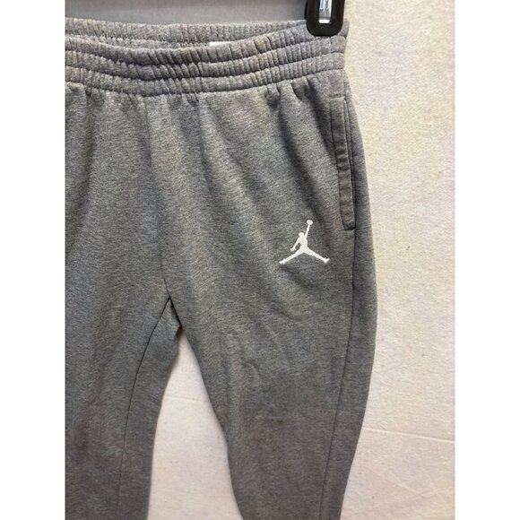 Jordan Mens Gray Fleece Jogger Pants Elastic Waist Side Pockets large - Picture 2 of 9